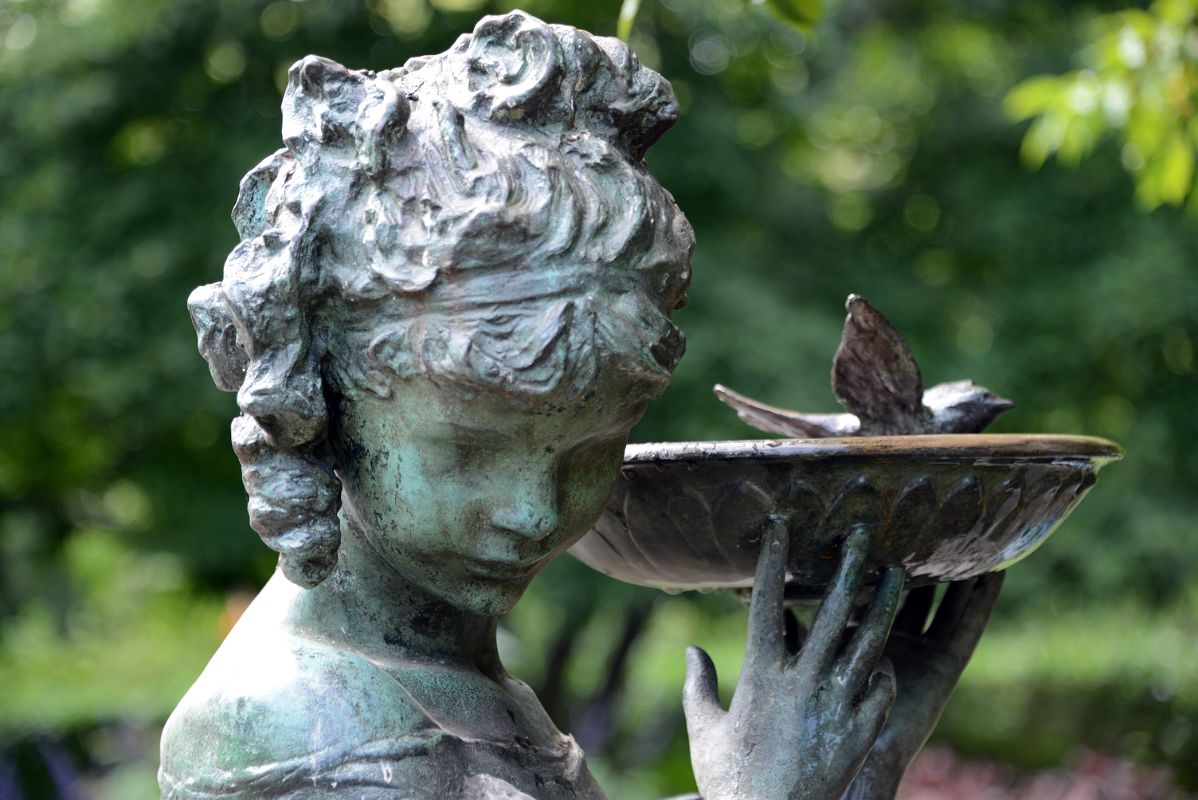 35D South Conservatory English Garden Fountain Depicts Mary Close Up From The Secret Garden Book In Central Park East 104 St